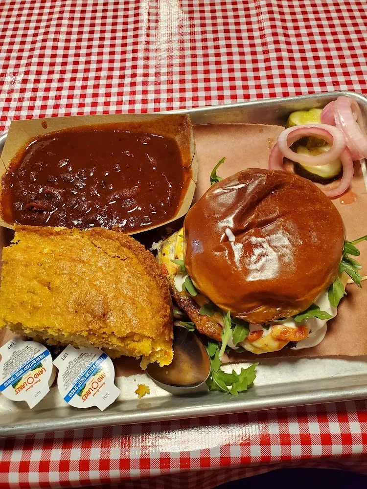 Chicken and Pimento Cheeseburger