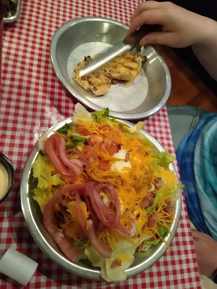 Chicken Breast Chopped Salad with Pickled Onions